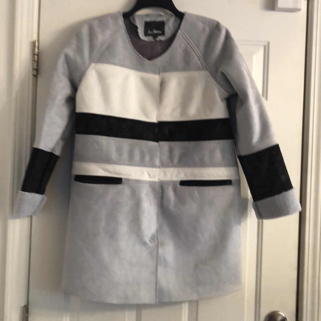 Sam Edelman Gray, White And Black Coat